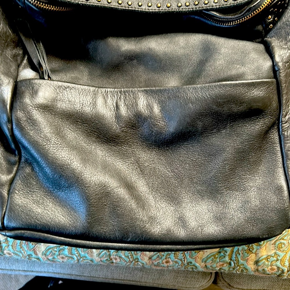 Viola Castellani Studded Black Leather Backpack - Picture 8 of 10